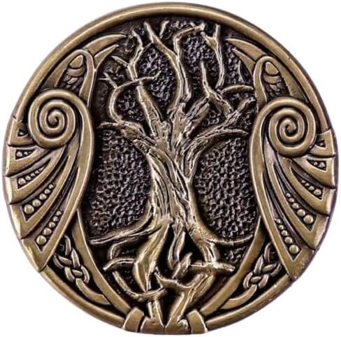 Yggdrasil World Tree of Life Rune Symbol Norse Viking God Odin Thor Valhalla Celtic Knot Ship Longship 1.6" Enamel Pin Badge in Kuwait