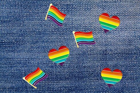 32 pcs Rainbow Pride Pins Bulk Metal LGBTQ Hearts Flag Progress Pins for Men Women Clothes Bags Hats Pride Parade Accessories in Saudi Arabia