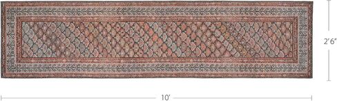 Knot in Line 2’6" x 10’ Runner Rug – Warm Taupe & Clay Heritage Flatweave, Low-Pile – Easy Clean Runner Rug – Perfect for Hallway, Kitchen, Entryway – Pet & Kid Friendly in Saudi Arabia