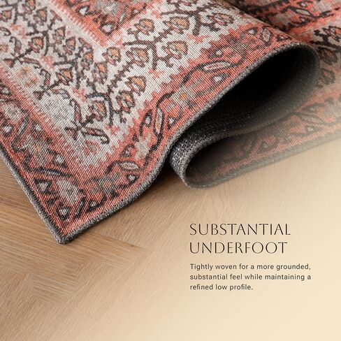 Knot in Line 2’6" x 10’ Runner Rug – Warm Taupe & Clay Heritage Flatweave, Low-Pile – Easy Clean Runner Rug – Perfect for Hallway, Kitchen, Entryway – Pet & Kid Friendly in Saudi Arabia