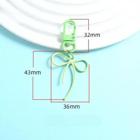 4 Pcs Candy Color Bowknot Shape Keychain Pendant Multicolor Butterfly Knot Key Chain able Bows Ornament for Phones Car Keys Bags Women's Keyrings & Keychains in Kuwait