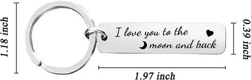 Keychain Gifts I Love You to the Moon and Back Keychain Valentines Mothers Day Christmas Gifts for Women and Men in Saudi Arabia