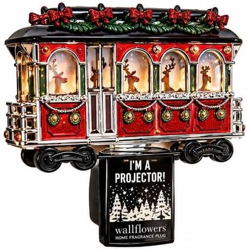 Bath & Body Works Light-Up Christmas Trolley Wallflowers Fragrance Plug – Holiday Projector Nightlight with Reindeer & Tree Scene in Saudi Arabia
