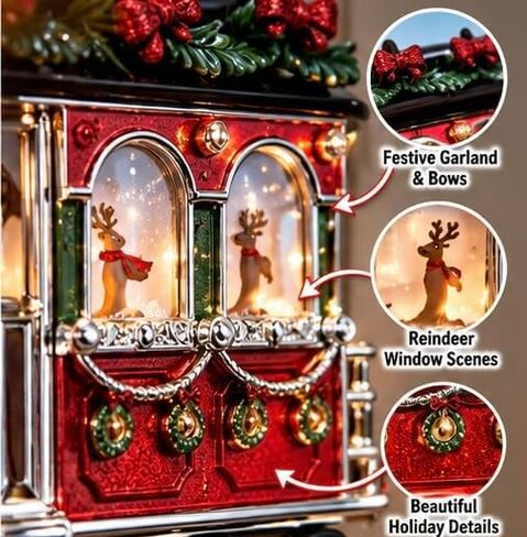 Bath & Body Works Light-Up Christmas Trolley Wallflowers Fragrance Plug – Holiday Projector Nightlight with Reindeer & Tree Scene in Saudi Arabia