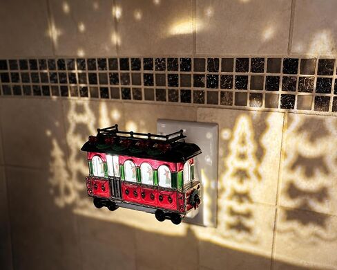Bath & Body Works Light-Up Christmas Trolley Wallflowers Fragrance Plug – Holiday Projector Nightlight with Reindeer & Tree Scene in Saudi Arabia