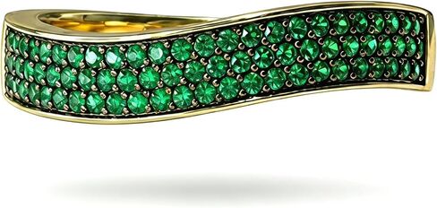 HEXAJOLIE Ribbon Statement Band Ring for Women | Elegant Gold Jewelry Accessories | Perfect for Party & Date Night | Hypoallergenic & Durable in Kuwait