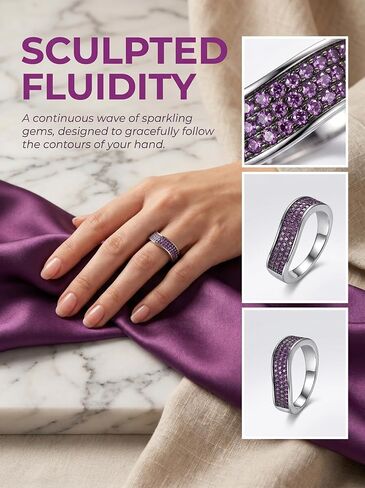 HEXAJOLIE Ribbon Statement Band Ring for Women | Elegant Gold Jewelry Accessories | Perfect for Party & Date Night | Hypoallergenic & Durable in Kuwait