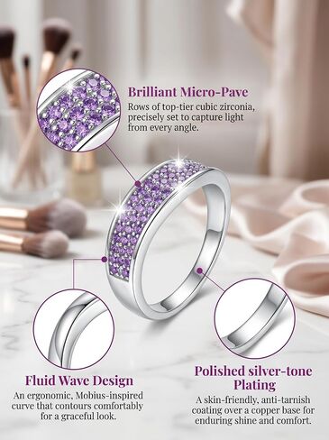 HEXAJOLIE Ribbon Statement Band Ring for Women | Elegant Gold Jewelry Accessories | Perfect for Party & Date Night | Hypoallergenic & Durable in Kuwait
