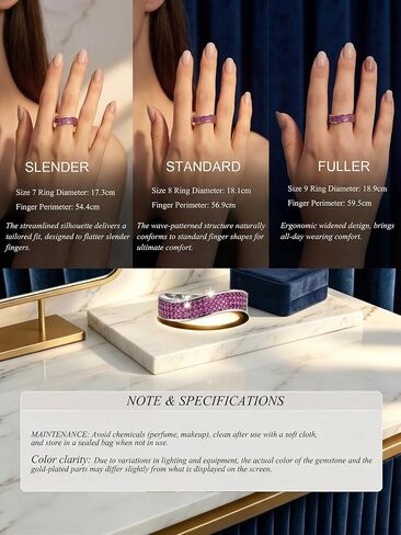 HEXAJOLIE Ribbon Statement Band Ring for Women | Elegant Gold Jewelry Accessories | Perfect for Party & Date Night | Hypoallergenic & Durable in Kuwait