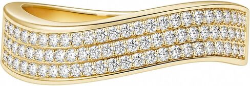 HEXAJOLIE Ribbon Statement Band Ring for Women | Elegant Gold Jewelry Accessories | Perfect for Party & Date Night | Hypoallergenic & Durable in Kuwait