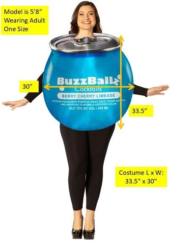 Halloween Costumes, BuzzBallz Berry Cherry Limeade Costume, Women and Men, Adult One Size in Saudi Arabia