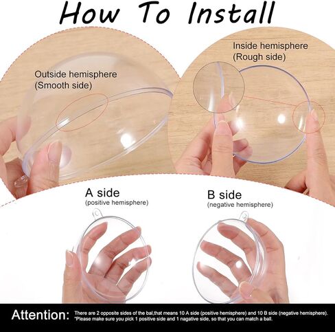 25 Clear Fillable Ornaments Balls- 80mm/3.15" Transparent Plastic Thickened Spherical Assembled Craft, for Christmas Tree Decor, and Festive Days Home Party(8cm) in Saudi Arabia