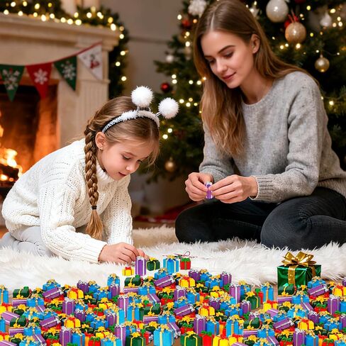 40 Pcs Christmas Miniature Resin Gift Boxes, Christmas Mini Boxes Ornament, Xmas Miniatures Figurines for Crafts Xmas Tree Present Dollhouse Crystal Ball Decorations in Saudi Arabia