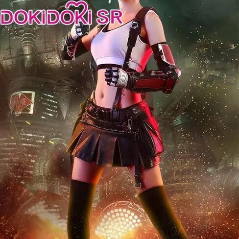 أزياء كيرا كيرا التأثيرية Doki-SR، قمصان وتنورة وقفازات وإكسسوارات مجموعة كاملة من أزياء الهالوين للنساء in Kuwait