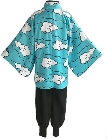 Anime Cosplay Costumes Tanjirou Kamado Blue Cloud Kimono Halloween Party in Saudi Arabia