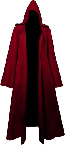 Mens Halloween Party Witch Cosplay Robe Costume Adult Hooded Cloak Cape(Only Cloak) in Saudi Arabia