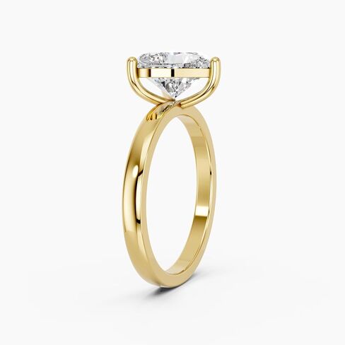 IGI Certified 1 Carat to 5 Carat F/VS Heart Shape Lab Grown Diamond Solitaire Engagement Rings for Women, Made in Solid Gold in Saudi Arabia