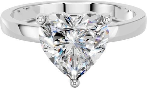 IGI Certified 1 Carat to 5 Carat F/VS Heart Shape Lab Grown Diamond Solitaire Engagement Rings for Women, Made in Solid Gold in Saudi Arabia