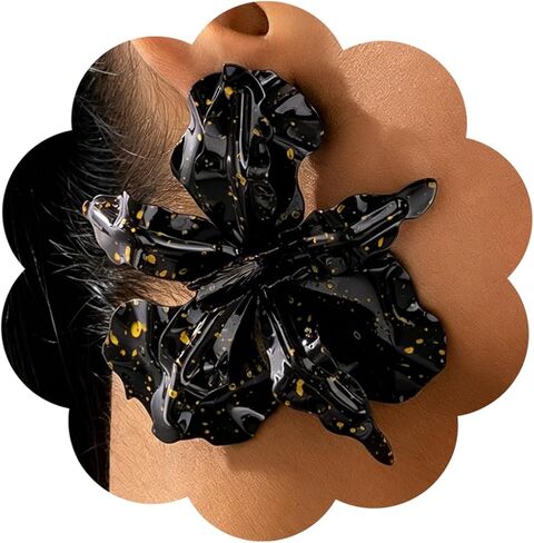 Large Flower Earrings for Women Exaggerated Colorful Flower Earrings Vintage Elegant Statement Jewelry in Kuwait