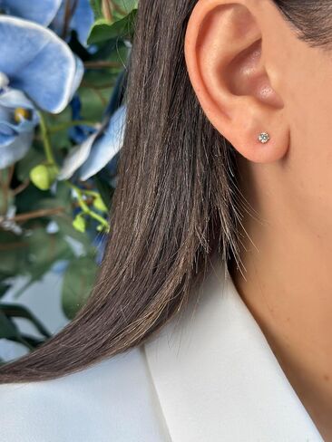 Le Vian 1/4 to 1 1/2 Carat Diamond Round Stud Earrings for Women I 14k Yellow or Rose Gold Studs for Her I 0.25 to 1.50 cttw 4-Prong Setting Round Diamond Earrings I Screw Back Studs in Kuwait
