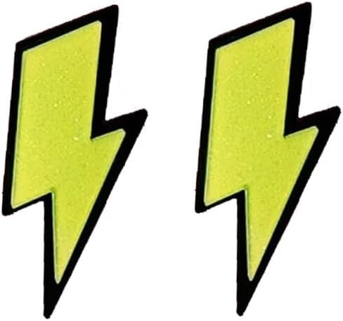 80s Neon Earrings Retro Acrylic Lightning Bolt Stud Earrings for Women Halloween Jewelry 80's Party in Saudi Arabia