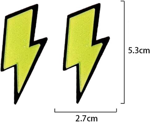 80s Neon Earrings Retro Acrylic Lightning Bolt Stud Earrings for Women Halloween Jewelry 80's Party in Saudi Arabia
