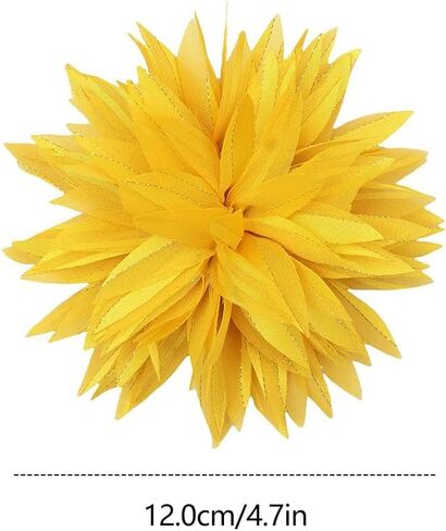 4.7in Fabric Dahlia Flower Brooch for Women Elegant Large Rose Sorority Paraphernalia Brooches Pins Wedding Party Events Corsage Accessories Jewelry in Kuwait