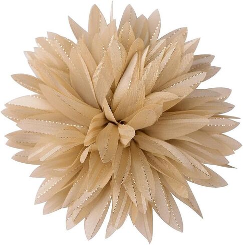 4.7in Fabric Dahlia Flower Brooch for Women Elegant Large Rose Sorority Paraphernalia Brooches Pins Wedding Party Events Corsage Accessories Jewelry in Kuwait