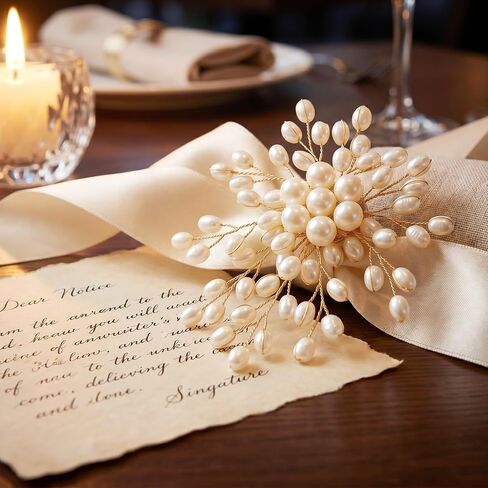 Pearl Brooch for Women, Large White Flower Blooming Brooch Pins, Statement Pearls Floral Brooches Pins Decoration for Wedding Party Jewelry Accessories, 1PC in Saudi Arabia