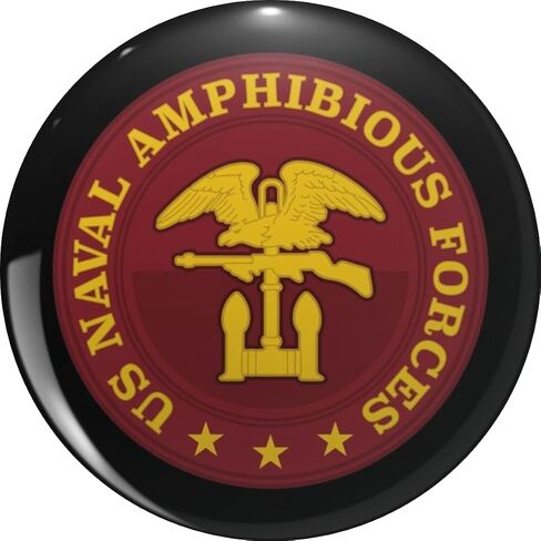 US Naval Amphibious Forces Military Patch Navy Marines Fleet Insignia Badge Pin Lapel Pin Brooch Steel Pins Badge 0.75" in Kuwait