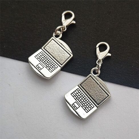 2pcs Mini 3D Computer Clip on Charm Computer Zipper Pull Purse Charms, Cool Lobster Claw Charm for DIY in Kuwait
