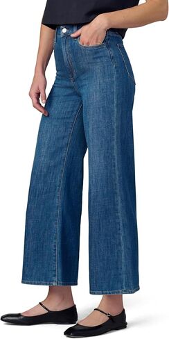 بنطلون جينز نسائي من Joe's Jeans The Mia High Rise واسع الساق واسع الكاحل - - 30 in Kuwait