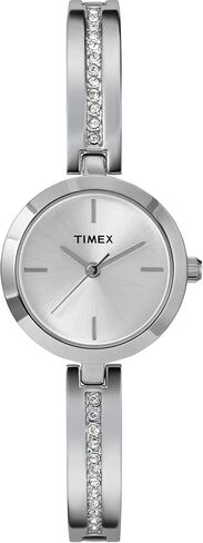 Timex Women's Main Street 25mm Watch - Silver-Tone Bracelet Silver Dial-Tone Case in Kuwait