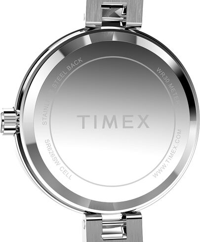 Timex Women's Main Street 25mm Watch - Silver-Tone Bracelet Silver Dial-Tone Case in Kuwait