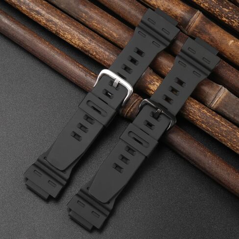 AE1500 Replacement Watch Band Compatible with Casio 3502 AE-1500 AE-1500WH WS-1500H WS1500 DW-291 Black Resin Strap Watch Accessories in Kuwait