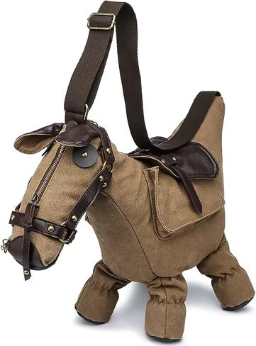 Men PVC Unique Novelty Western Cowboy Horse Shape Crossbody Shoulder Bag Steampunk Handbag Purse for Women in Saudi Arabia