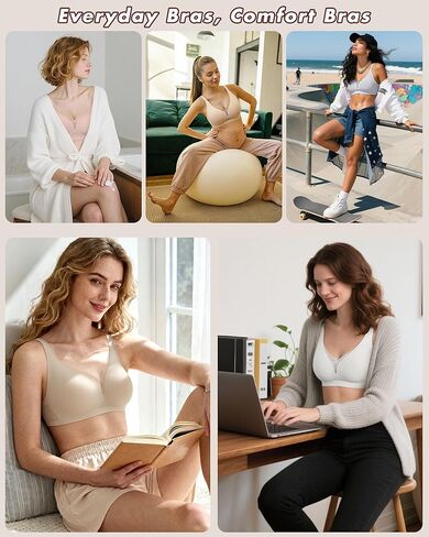 As Fairy Women’s Sexy Deep V Mesh Wireless Bra Seamless Bralettes, Soft Support Breathable Comfort Daily Wear Brassiere in Saudi Arabia