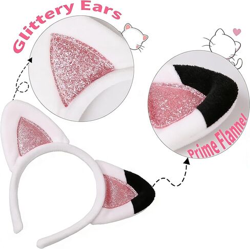 Princess Cat Costume for Girls Dollhouse Adventure Dress with Headband Kids Halloween Birthday Party Cosplay 3-8Y in Saudi Arabia