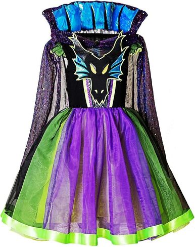 Mistress of Evil Dragon Costume Villain Girls Dress Evil Queen Dress Maleficent Bad Witches Dress in Kuwait