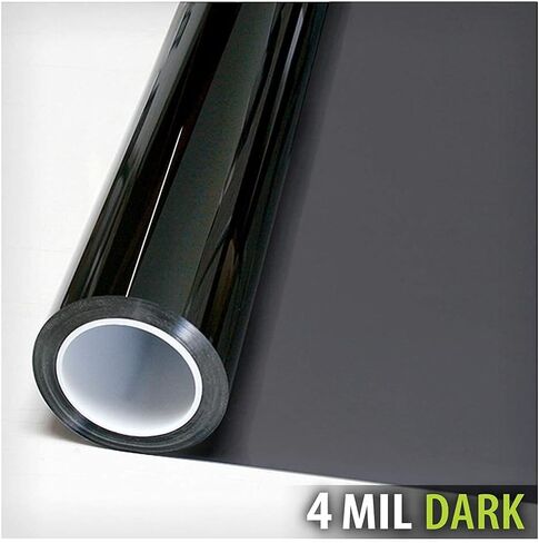 BDF S4MB20 Window Film Security and Daytime Privacy 4 Mil Black 20 (Dark) - 30in X 14ft in Saudi Arabia