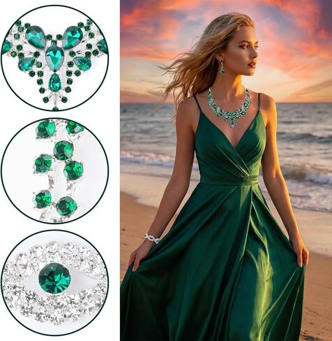 Elegant Women Costume Jewelry Sets Formal Jewelry for Women Evening Wear Wedding Prom Party in Saudi Arabia