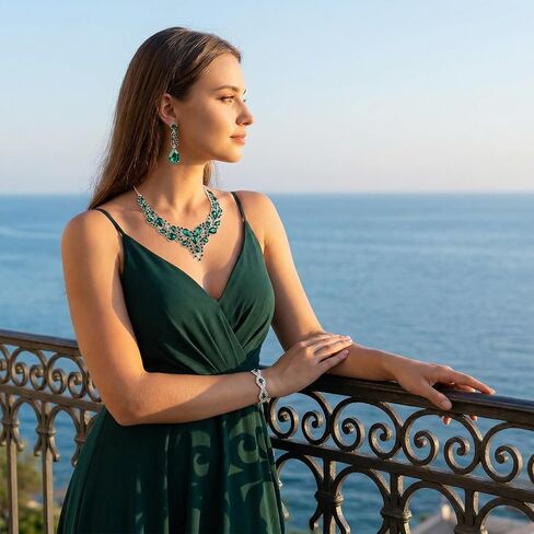 Elegant Women Costume Jewelry Sets Formal Jewelry for Women Evening Wear Wedding Prom Party in Saudi Arabia