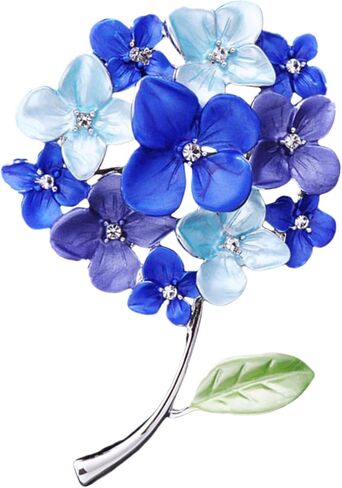 Forget Me Not Flower Brooch Alloy Rhinestone Floral Pin for Coat Dress Scarf Women in Saudi Arabia