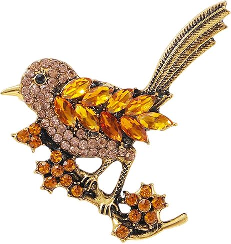 Elegant Crystal Bird Brooch Pin for Women, Sparkling Rhinestone Birdie Brooches for Dress Hat Scarf Decoration, Cute Animal Jewelry Accessory for Women in Kuwait