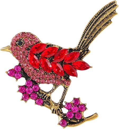 Elegant Crystal Bird Brooch Pin for Women, Sparkling Rhinestone Birdie Brooches for Dress Hat Scarf Decoration, Cute Animal Jewelry Accessory for Women in Kuwait