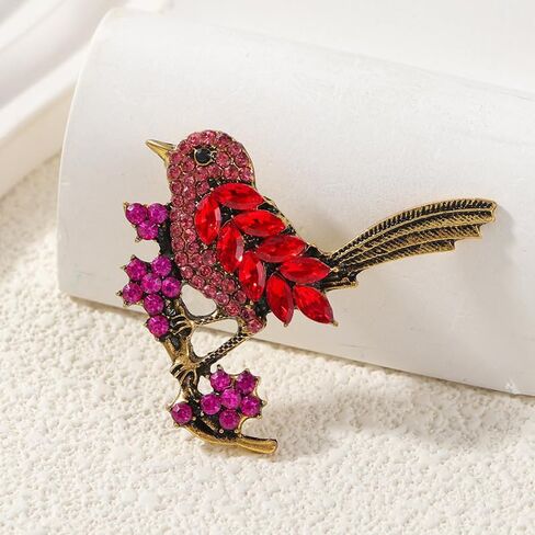 Elegant Crystal Bird Brooch Pin for Women, Sparkling Rhinestone Birdie Brooches for Dress Hat Scarf Decoration, Cute Animal Jewelry Accessory for Women in Kuwait