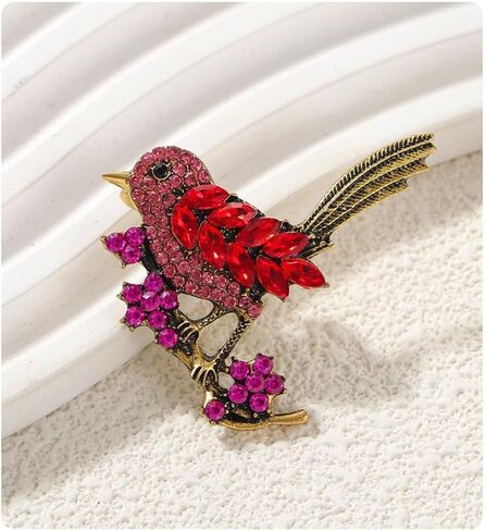 Elegant Crystal Bird Brooch Pin for Women, Sparkling Rhinestone Birdie Brooches for Dress Hat Scarf Decoration, Cute Animal Jewelry Accessory for Women in Kuwait