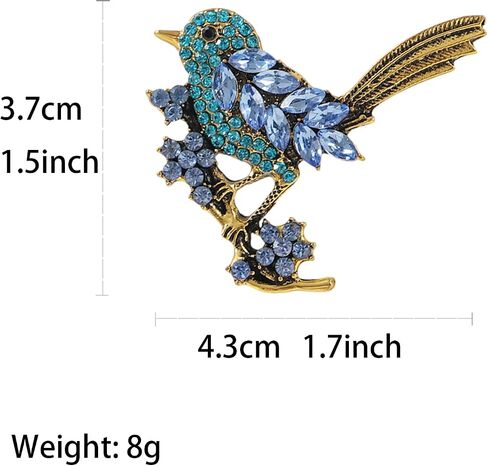 Elegant Crystal Bird Brooch Pin for Women, Sparkling Rhinestone Birdie Brooches for Dress Hat Scarf Decoration, Cute Animal Jewelry Accessory for Women in Kuwait