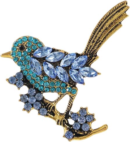 Elegant Crystal Bird Brooch Pin for Women, Sparkling Rhinestone Birdie Brooches for Dress Hat Scarf Decoration, Cute Animal Jewelry Accessory for Women in Kuwait