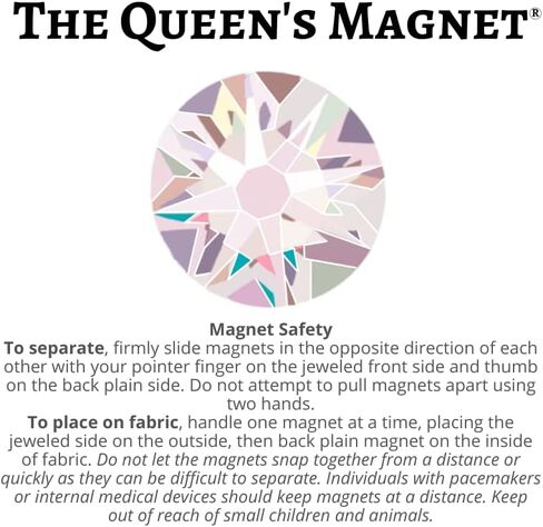 Crown Tiara Gem Jewel Eden Magnetic Pin Brooch Fashion Accessory in Saudi Arabia